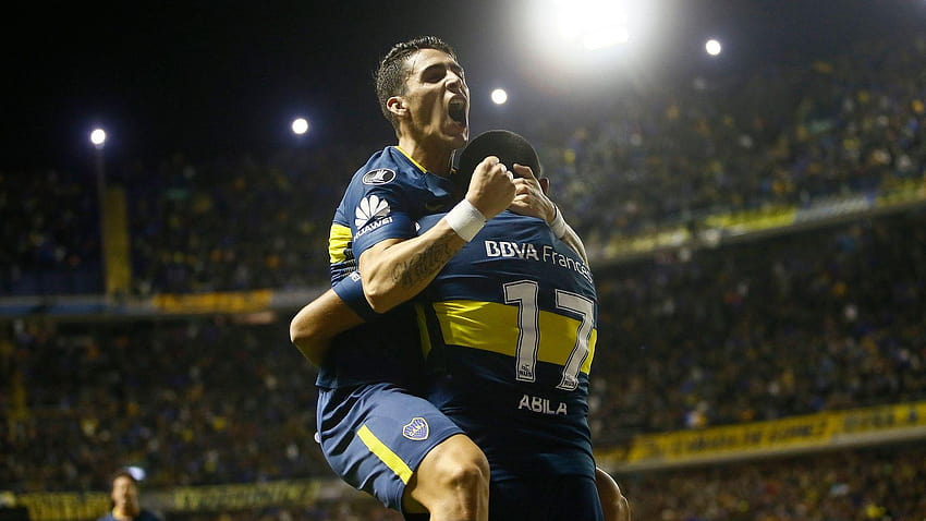 Wanchope Ábila & Cristian Pavón celebrate together as Boca Juniors, cristian pavon HD wallpaper