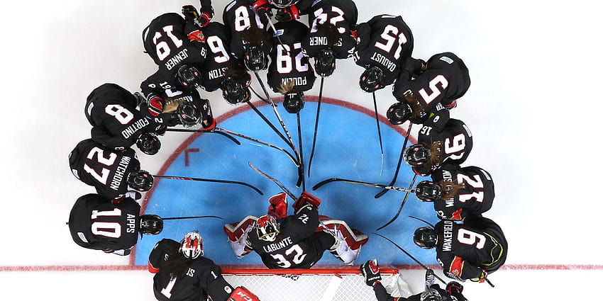 Canadian womens hockey team at the Olympics in Sochi, women hockey HD wallpaper