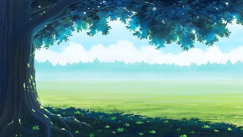 Anime Grassland posted by Michelle Tremblay, grassland anime HD wallpaper