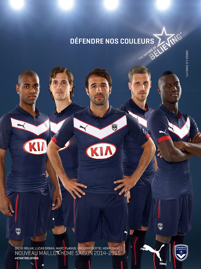 Puma et les Girondins de Bordeaux dévoilent le nouveau maillot 2014, fc girondins de bordeaux wallpaper ponsel HD