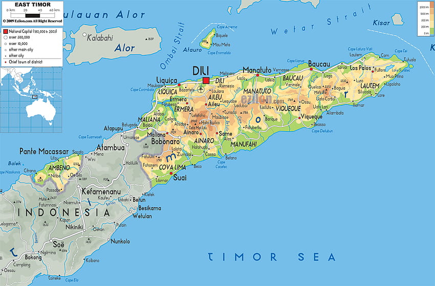 Timor Leste Country Map HD wallpaper