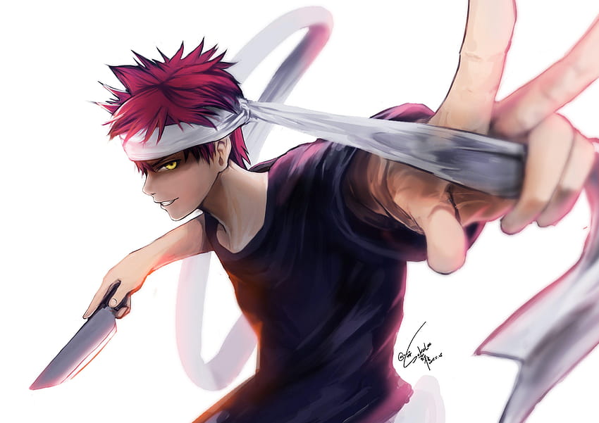 Shokugeki no Soma// Ryo Kurokiba  Anime, Personagens de anime, Fanart