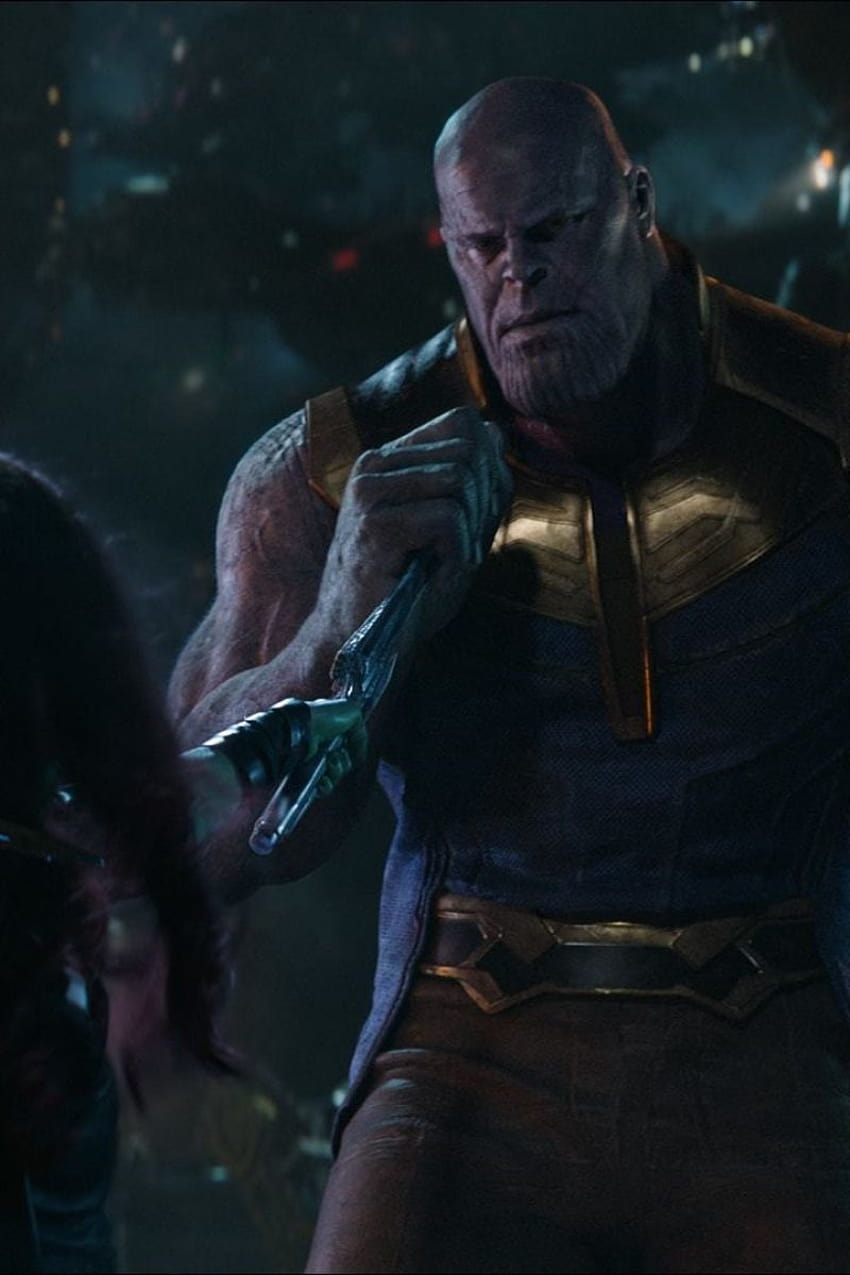 Zoe Saldana Gamora Mencoba Membunuh Thanos Josh Brolin, thanos dengan infinity gauntlet iphone wallpaper ponsel HD