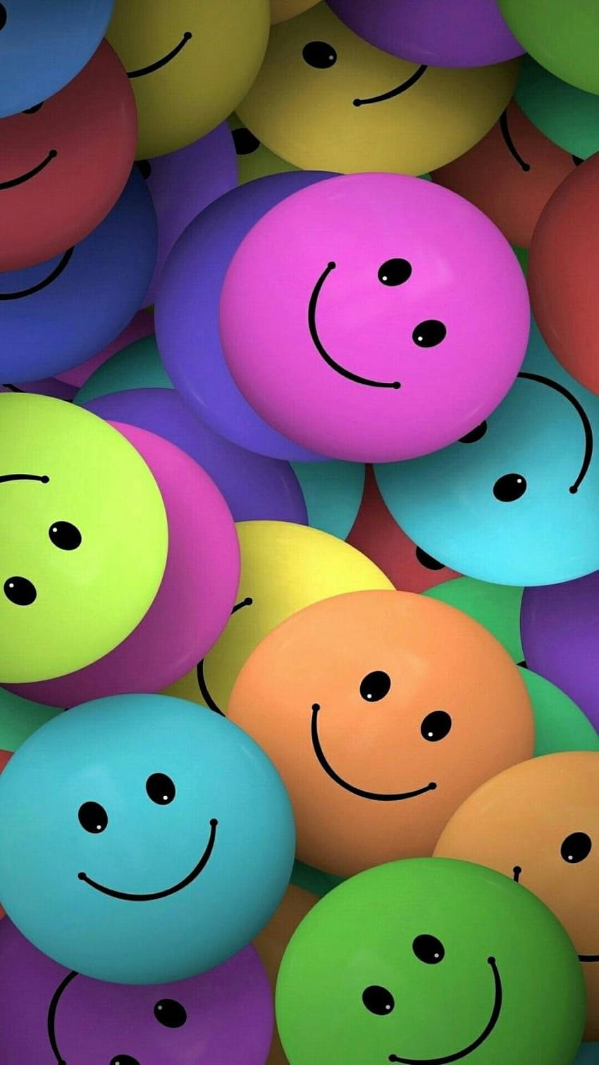 Zawsze bądź szczęśliwy Szczęście Uśmiech Emoji, szczęśliwy emoji Tapeta na telefon HD