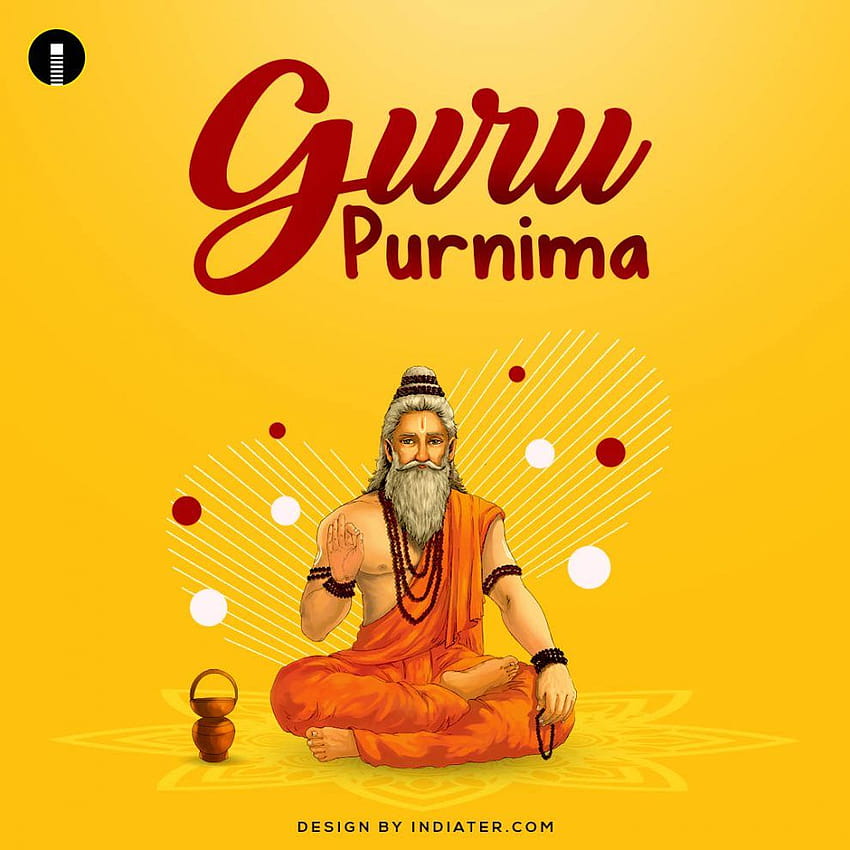 Честита поздравителна картичка за Гуру Пурнима 2020 HD тапет за телефон