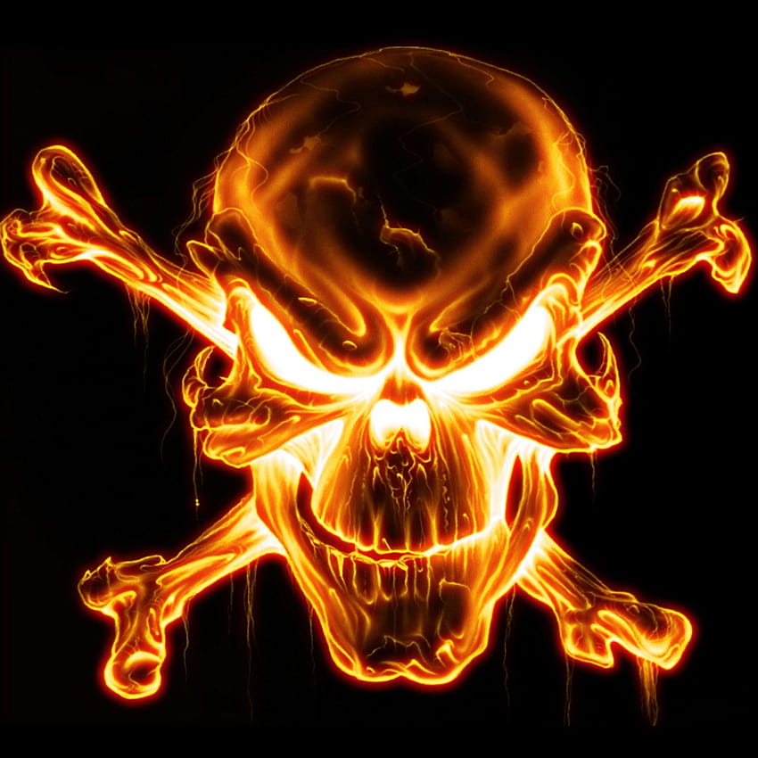 Skull Fire, ghost rider bike HD phone wallpaper