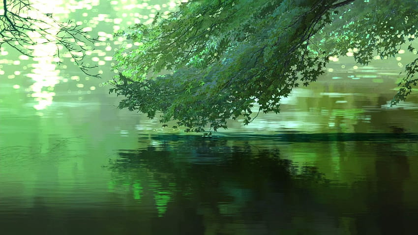 Makoto Shinkai, Anime, Arbres, Vert, Le Jardin des Mots, anime 1920x1080 vert Fond d'écran HD