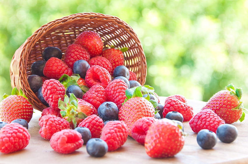 berry strawberry raspberry segar blueberry berry raspberry Wallpaper HD
