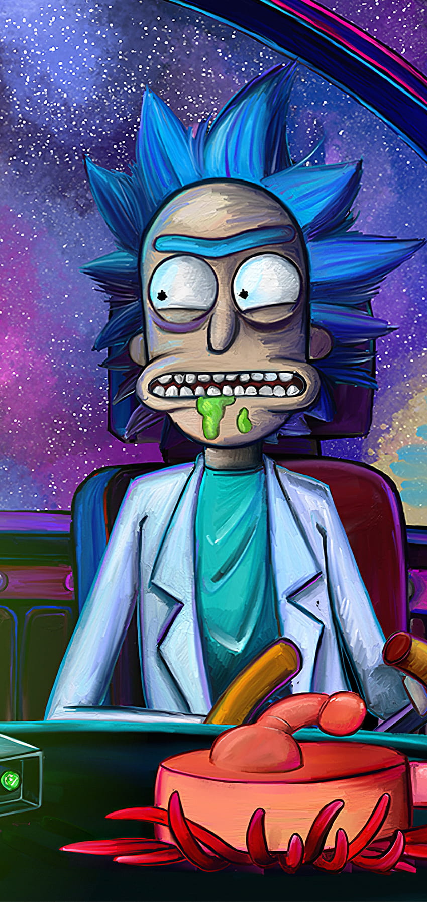 1080x2280 Rick And Morty Orange Space Art 4k One Plus 6,Huawei p20,Honor  view 10,Vivo y85,Oppo f7,Xiaomi Mi A2 ,HD 4k Wallpapers,Images,Backgrounds,Photos  and Pictures