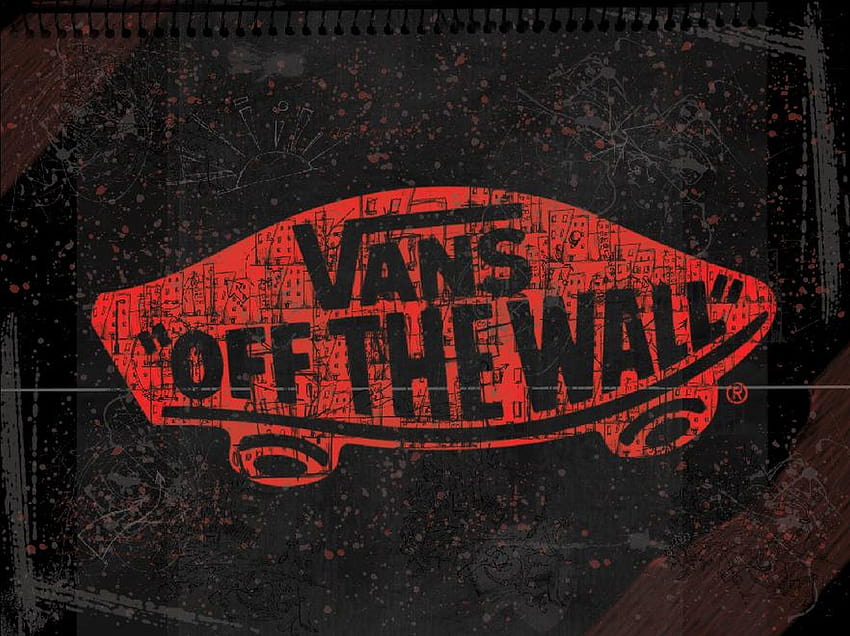 Red Vans Off The Wall Skateboarding Logo Dark Backgrounds HD wallpaper