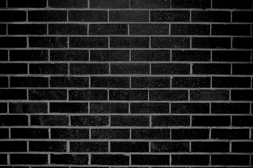 Textura de parede de tijolo preto, alvenaria papel de parede HD