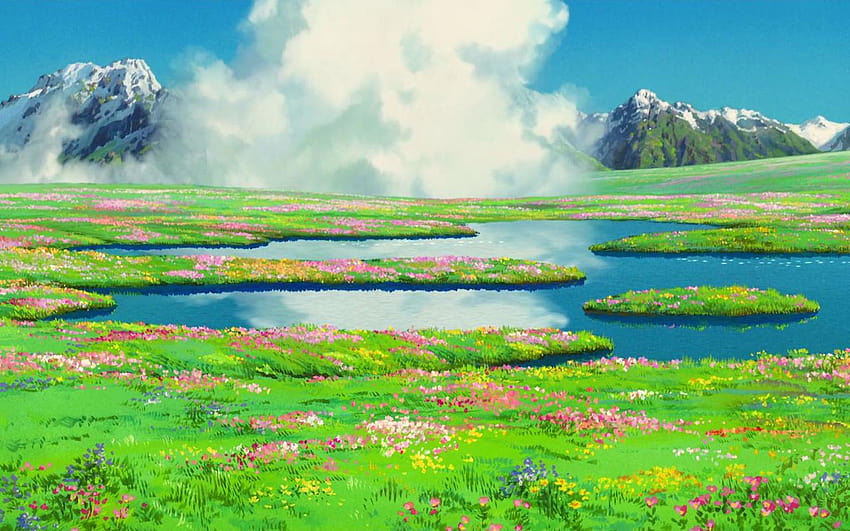 Studio Ghibli, cenário de anime papel de parede HD