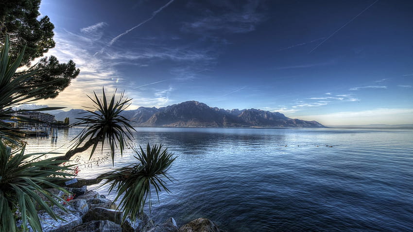 モントルー湖, ジュネーブ湖, 自然, 湖, スイス, , 背景, faa2f2, スイスのジュネーブ 高画質の壁紙