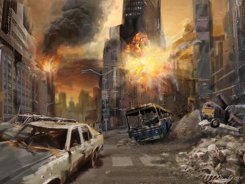 of Destroyed City Backgrounds HD wallpaper