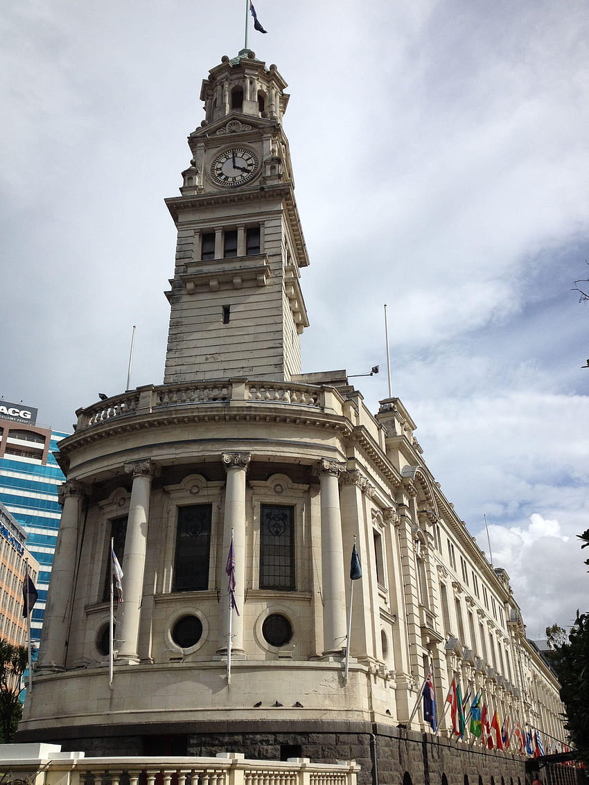 Auckland CBD'de bir gün, auckland belediye binası organı HD telefon duvar kağıdı