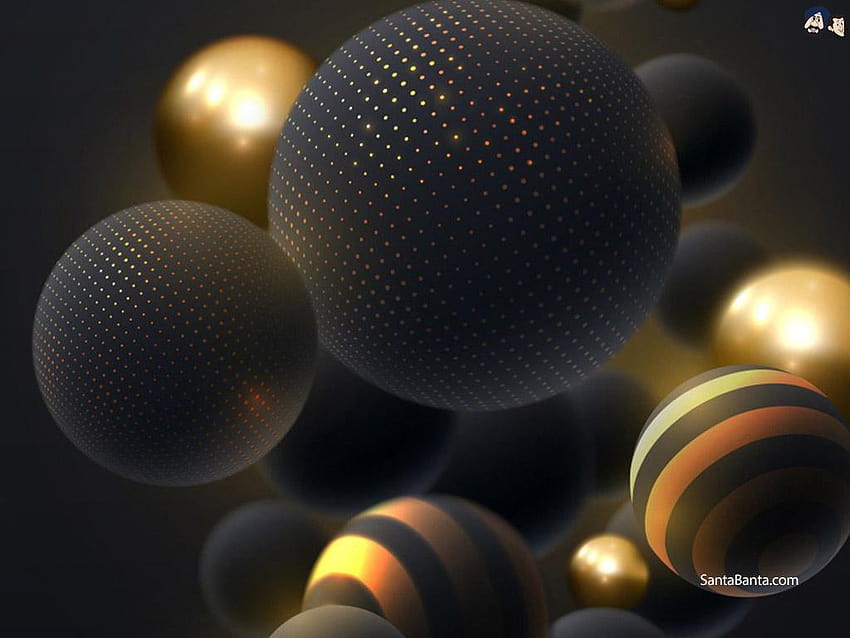 フル ワイド 3D & 背景 I 3D、3 次元の球体 高画質の壁紙