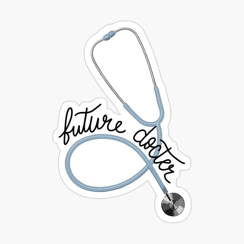 Стикер с дизайн на стетоскоп за бъдещ лекар от katiemy12 HD тапет за телефон