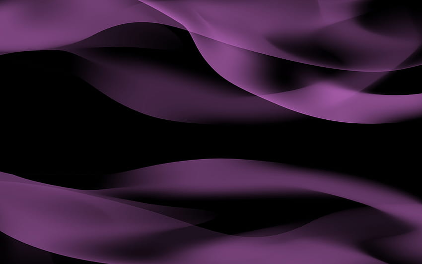 紫色の煙の背景、暗い紫色の波の背景、紫色の抽象的な波、解像度 2880x1800 の 3 d 波の背景。 高品質、 高画質の壁紙