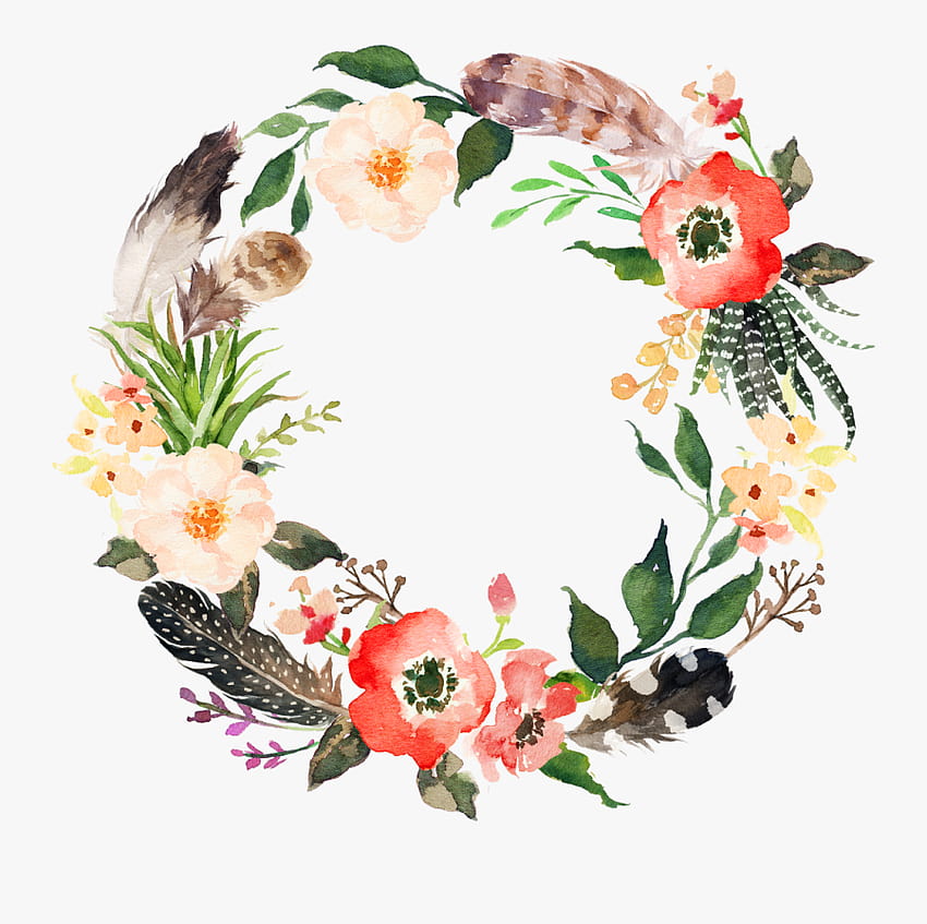 Clip Art Bohemian Backgrounds, boho floral wreath HD wallpaper