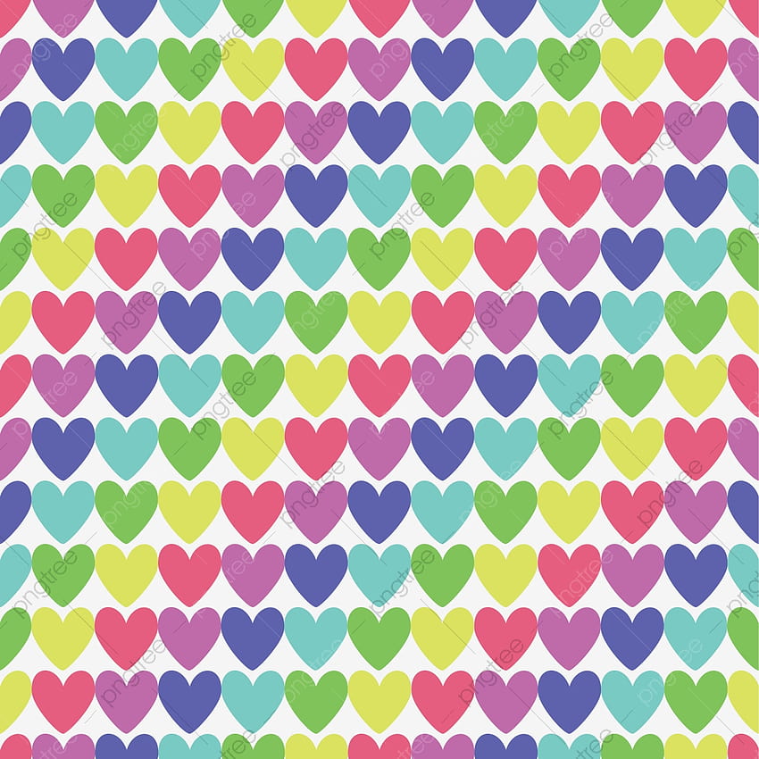 Valentine Colorful Rainbow Heart Seamless Pattern Background, Heart, Love, Pattern Backgrounds for, rainbow valentines heart HD phone wallpaper