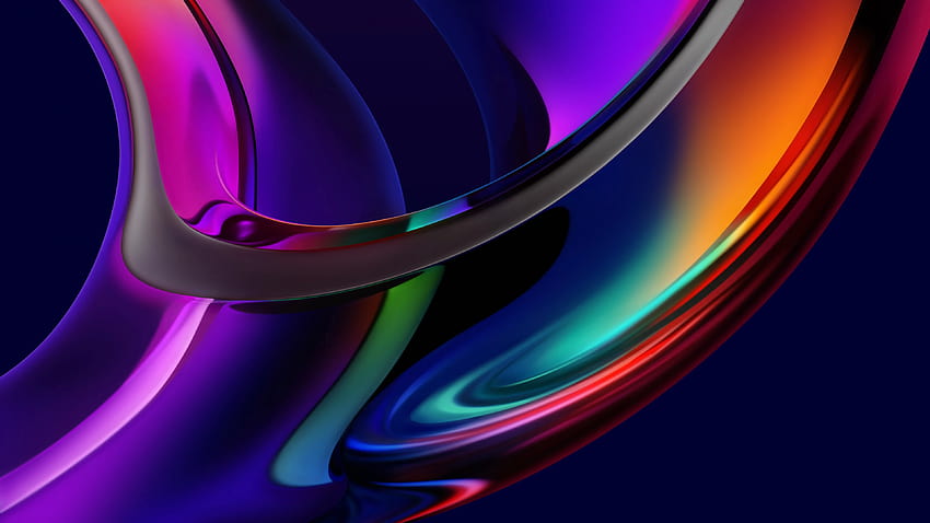 Iridescence, macOS Big Sur, MacBook Pro, Multicolor, Dark, Glossy, » , Ultra, mac os HD wallpaper
