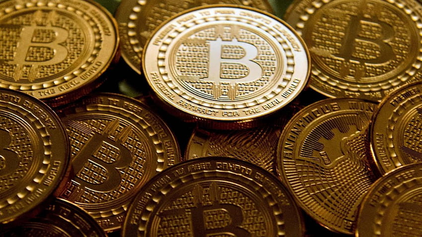 Bitcoin coins computer internet money cash technology technics digital HD wallpaper
