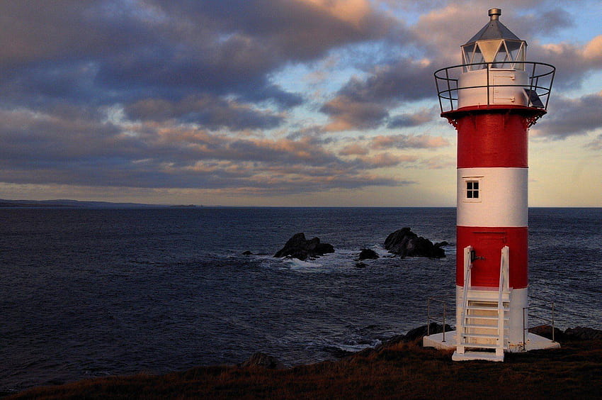 灯台海岸ニューファンドランドとラブラドール大西洋カナダ、 高画質の壁紙