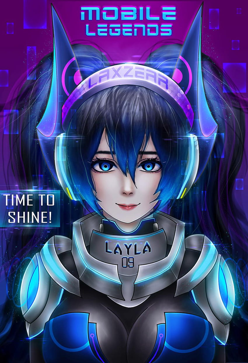 Layla Mobile Legends от Laxzear, кожа на layla mobile legends HD тапет за телефон