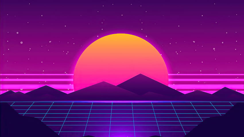 Synthwave Backgrounds 1920x1080 HD wallpaper