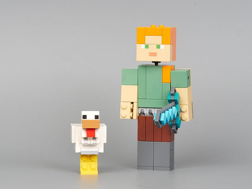 LEGO Minecraft 21149 Minecraft Alex BigFig with Chicken review, minecraft chicken HD wallpaper