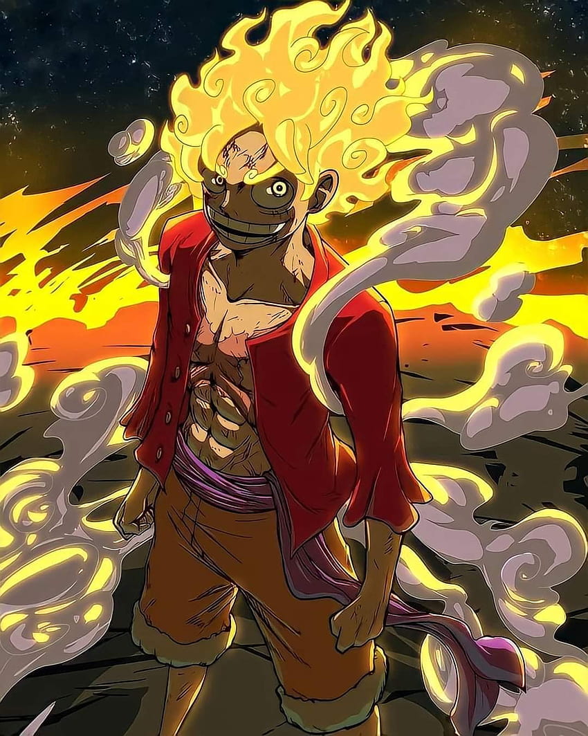 Luffy Gear 5 Fan Art Sun God
