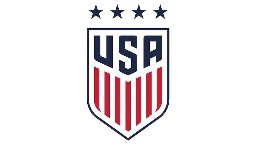 USA-Fußball, Logo, Emblem, Schriftart, Design, Grafik, Marke, Wappen, Symbol, Warenzeichen, Illustration, US-Fußballmannschaft HD-Hintergrundbild