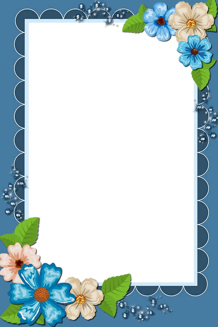 Moldura decorativa em png, borda de página de primavera Papel de parede de celular HD