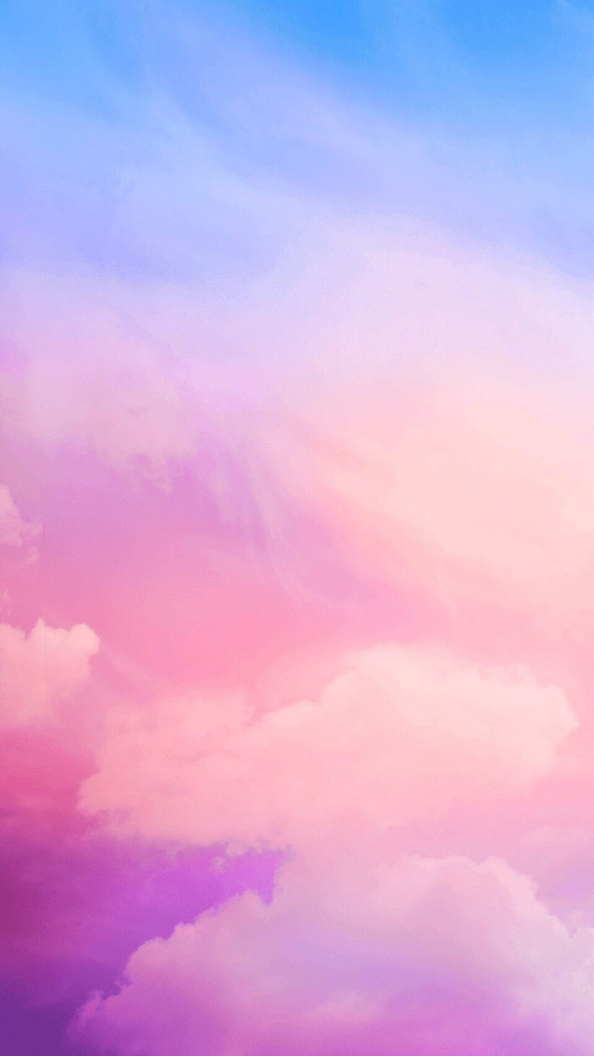 Розови облаци iPhone, естетичен лилав облак HD тапет за телефон