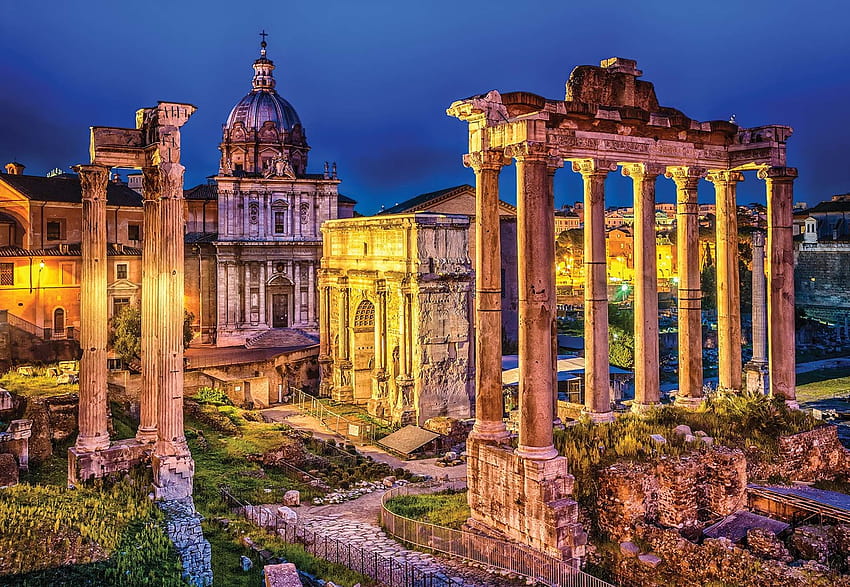 로마 포럼 로마 고대 유적 벽 종이 벽화, 로마 2022 HD 월페이퍼