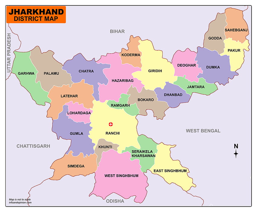 Carte du Jharkhand Fond d'écran HD