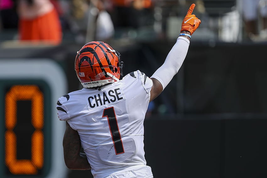 Notas do Bengals: Ja'Marr Chase vs Bears na Semana 2 da NFL, Jamarr Chase Bengals papel de parede HD
