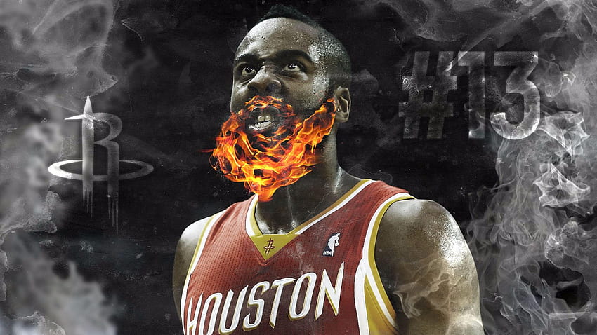 on fire james harden high definition amazing cool HD wallpaper