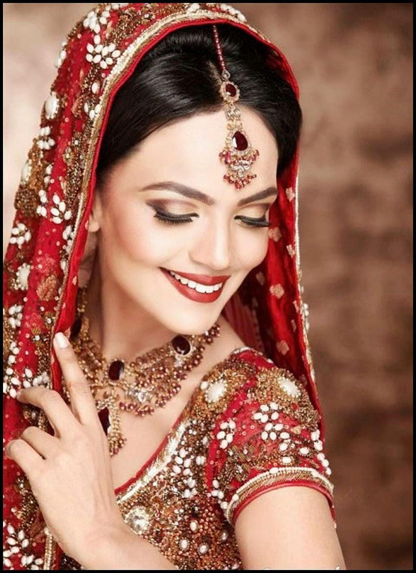 Indian Dulhan New Look 메이크업 아이디어 2014 For Girls HD 전화 배경 화면