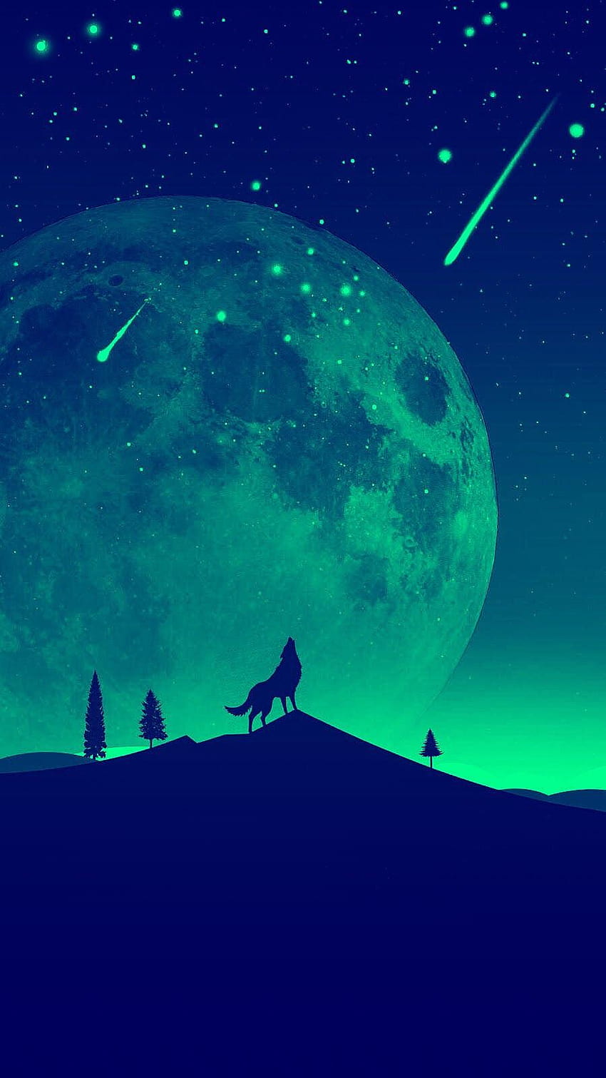 Another dope for y'all T, blue and green wolf HD phone wallpaper
