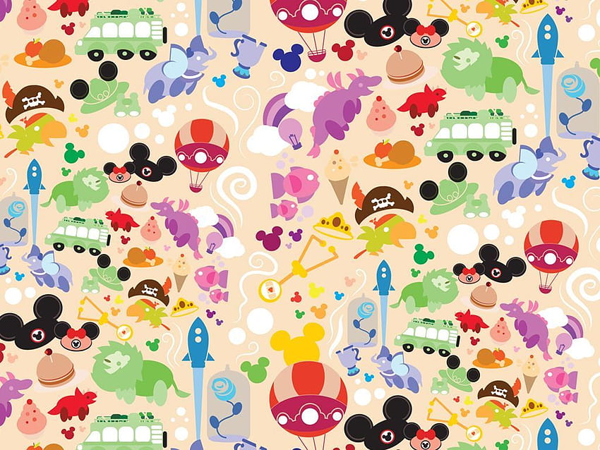 Download Disney Pattern With Random Characters Wallpaper  Wallpaperscom