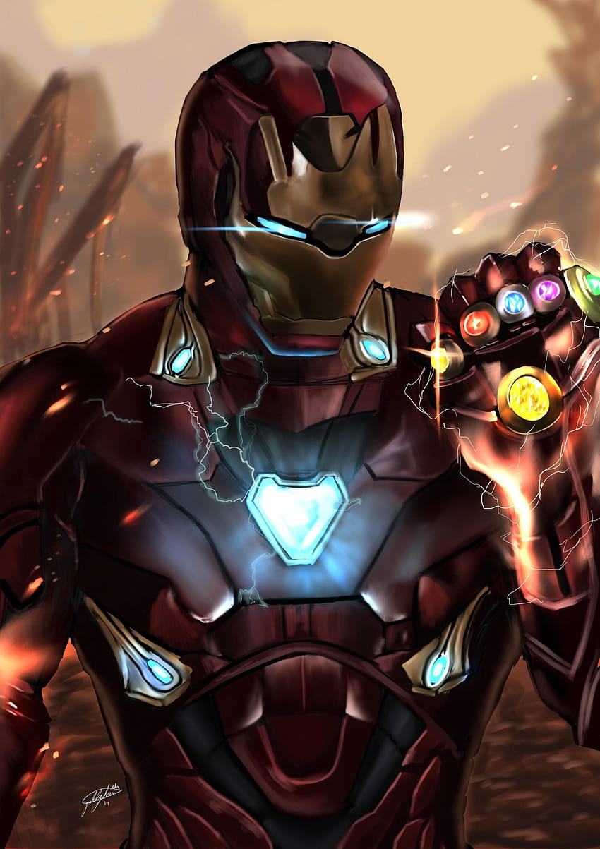 Iron Man and Infinity Gauntlet, iron man gauntlet HD phone wallpaper