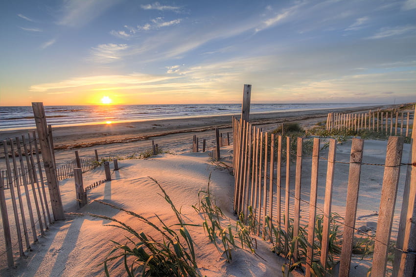 Pantai Carolina Utara, laut utara Wallpaper HD