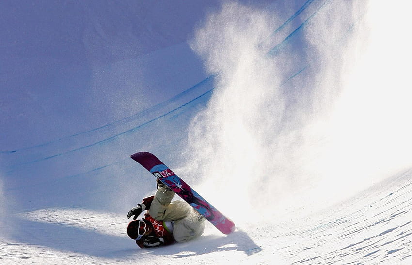 Lesley McKenna of Great Britain crashes to the snow as she competes, lesley university HD wallpaper