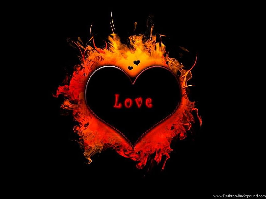 Love In Fire Backgrounds, love flame HD wallpaper