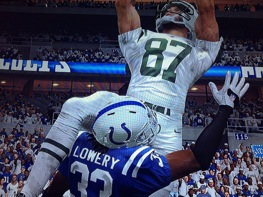 Madden 16 Eric Decker Rides Dwight Lowery As He Completes Catch HD wallpaper