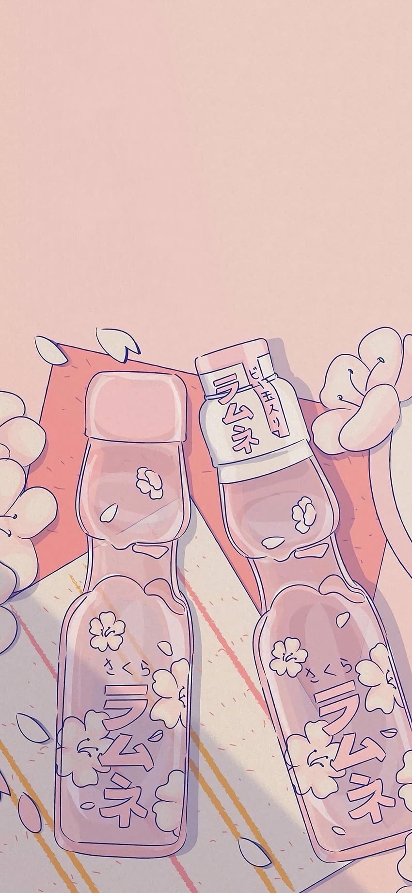 ♡ Bądź pozytywny ♡, pastelowa estetyka jedzenia anime Tapeta na telefon HD