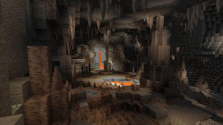 Minecraft Caves and Cliffs Update แบ่งออกเป็นสองส่วน วอลล์เปเปอร์ HD
