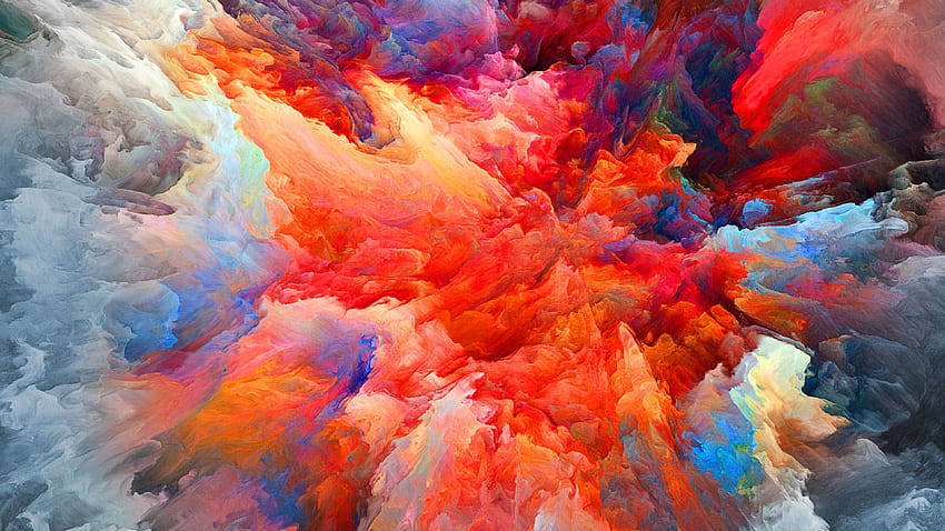 Colorful Blast of Smoke Ultra, abstracto colorido fondo de pantalla