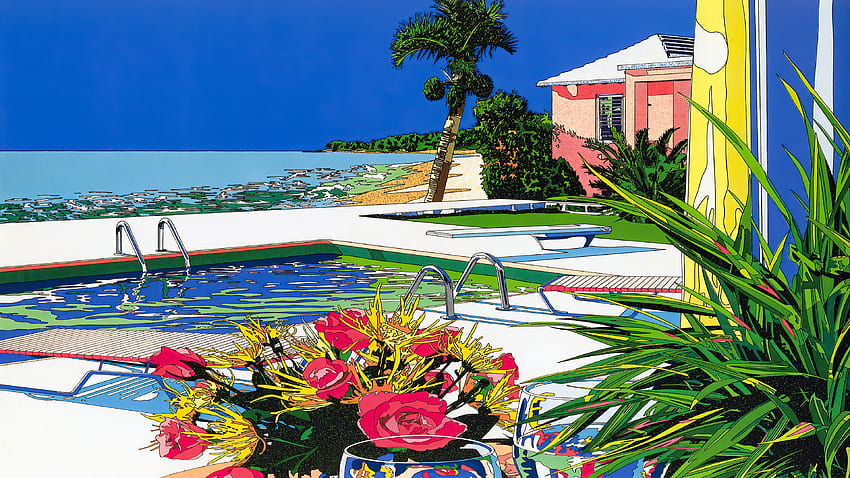 Istirahat Sore di Pulau Bermuda oleh Eizin Suzuki, 1992 [3840x2160] : r/ Wallpaper HD